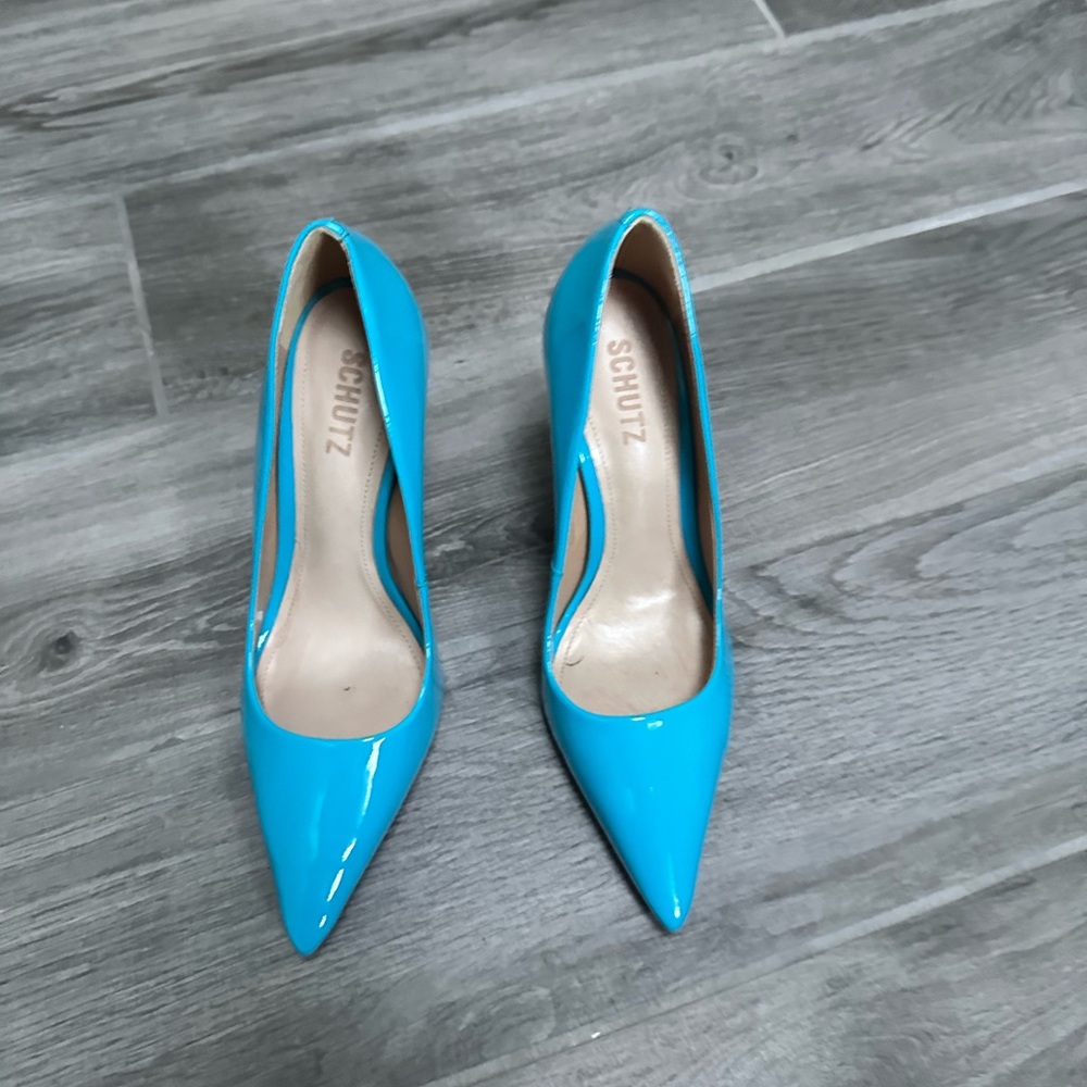 SCHUTZ Blue Stiletto Heels Classic Design